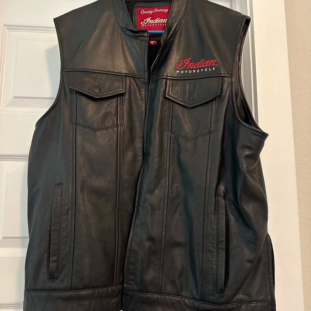 Black Leather Vest Indian Motorcycle